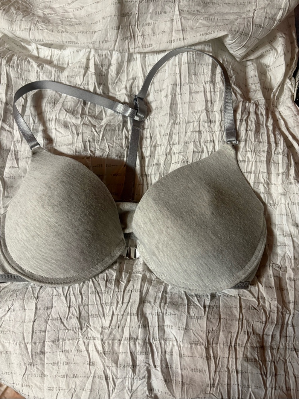Joe Boxer Light Gray Padded Everyday Bra